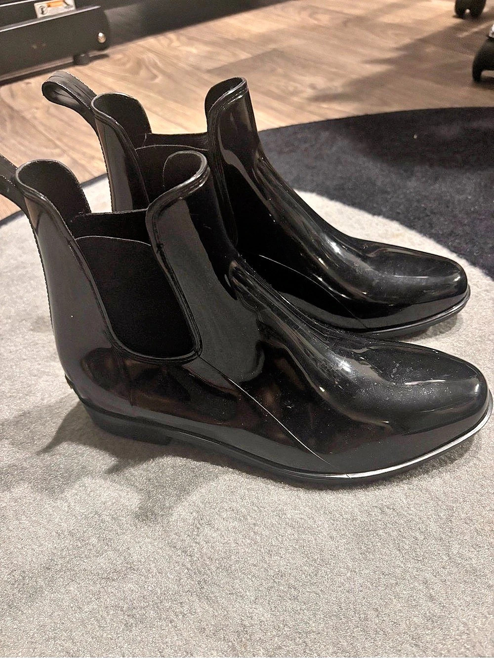 Ralph Lauren Black Chelsea Rain Boots